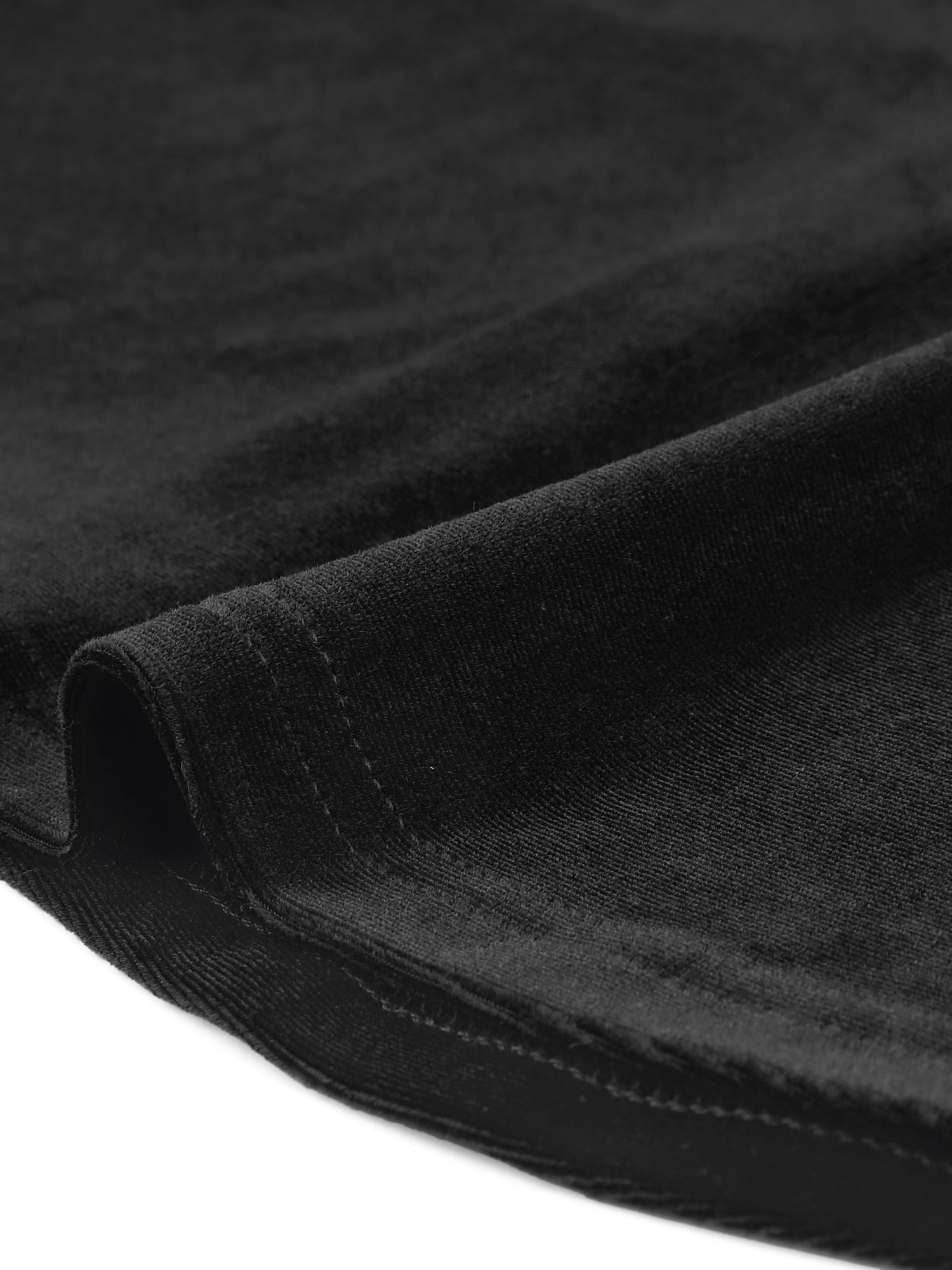 DARING DIVA Women's Velvet Tunic Tops Casual Long Sleeve Shirt Dress Black XL