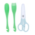 thumbnail image 2 of Eujgoov - Tenedores para Niños Pequeños Zirconia Cerámica Ángulo Obtuso Resistente Al Desgaste Antióxido Tijeras para Bebés Tenedor Cuchara Juego ANGGREK  Otros, 2 of 8