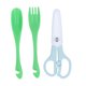 thumbnail image 2 of Juego de tijeras para bebé tenedor cuchara cubiertos para niños Zirconia cerámica PP seguro resistente al desgaste antioxidante juego de cubiertos para bebé 2 colores, 2 of 8