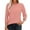 Pink, variant on Prolriy Long Sleeve Shirts for Women 3/4 Length Sleeve Womens Tops Round Neck Blouses Casual Basic Pleated Shirts 2025 Womens Tops Spring Summer Tops for Women Army Green L