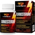 thumbnail image 1 of Testosterone Booster, Turkesterone Supplement 1300mg Ultra High Strength (Ajuga Turkestanica Extract Std. to 20% Testosterone), for Athletic Performance & Muscle Mass,120 Capsules, 1 of 5