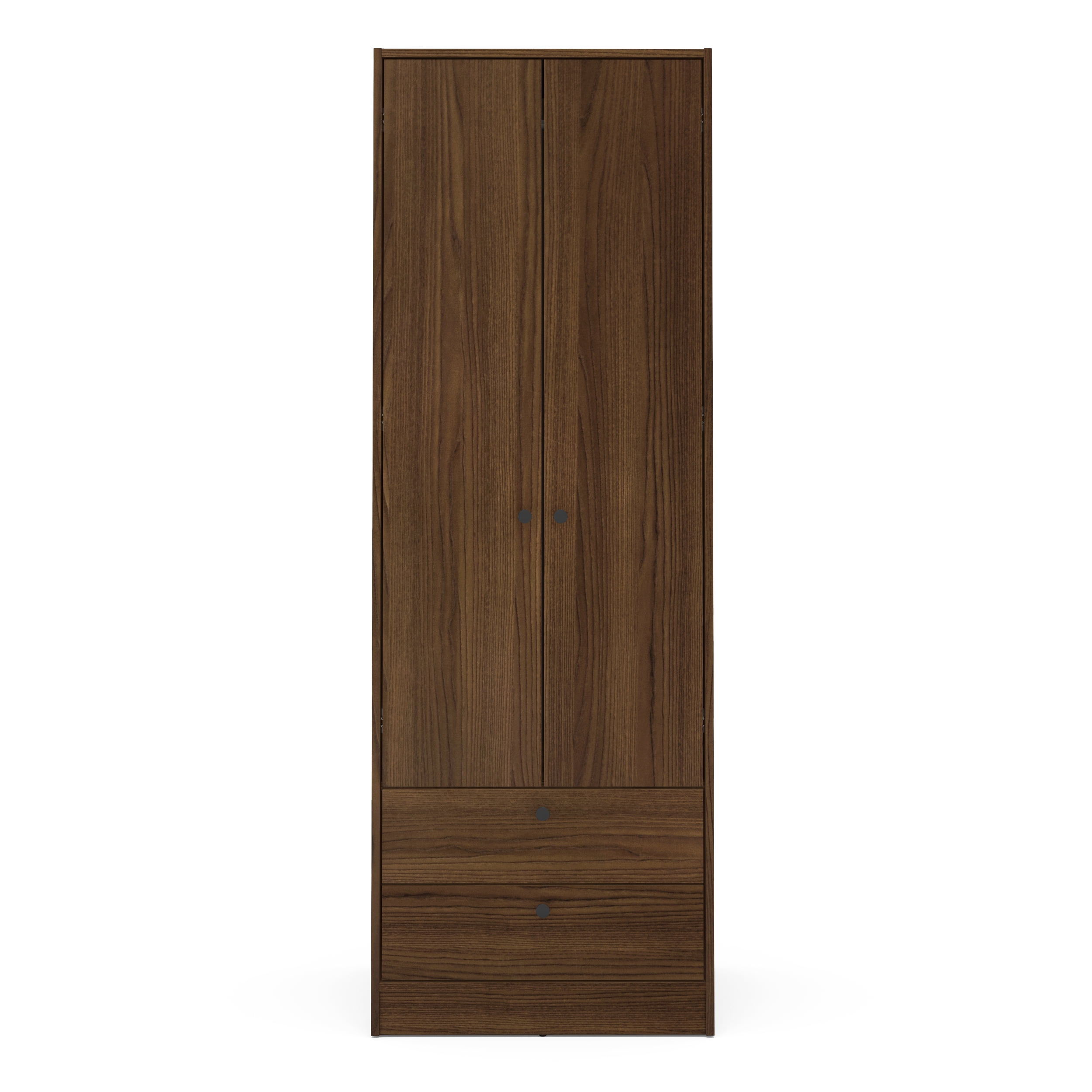 Armario de 2 puertas con estantes y almacenamiento - h167 cm marrón Lenny