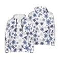 thumbnail image 4 of Zufioo blue Snowflake Prints Design Fleece Comfortable Hoodie for Mens,Sweatshirt for Men,Pullover Hooded Sweatshirt for Men -XX-Large, 4 of 5