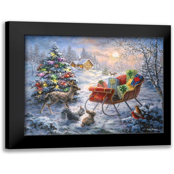 Tis The Night Before Xmas 14x12 Black Modern Framed Museum Art Print Titled - Boehme, Nicky