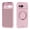 Pink, variant on for Google Pixel 9 Case with 360° Spin Ring Stand, Compatible with MagSafe Full Body Shockproof Protection Liquid Silicone Case Hands-Free Video Calls, Support Magnetic Car Mount, Black