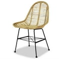thumbnail image 4 of vidaXL 2/4/6x Dining Chair Natural Rattan Wicker Colonial Kitchen Beige/Black, 4 of 30