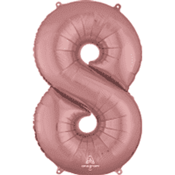 Number 8, Rose Gold 34 in