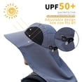 thumbnail image 5 of Sun Hats for Women UV Protection, Large Brim Sun Hats for Women with Neck Flap, UPF 50+ UV Protective Hiking Fishing Hats, Wide Brim Sun Cap for Women & Men, Dark Grey, 5 of 7