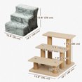thumbnail image 2 of CoSoTower 3-Step Dog Ramp for Sofa, Bed, and Couch, with Removable Cover, Light Grey, 2 of 7