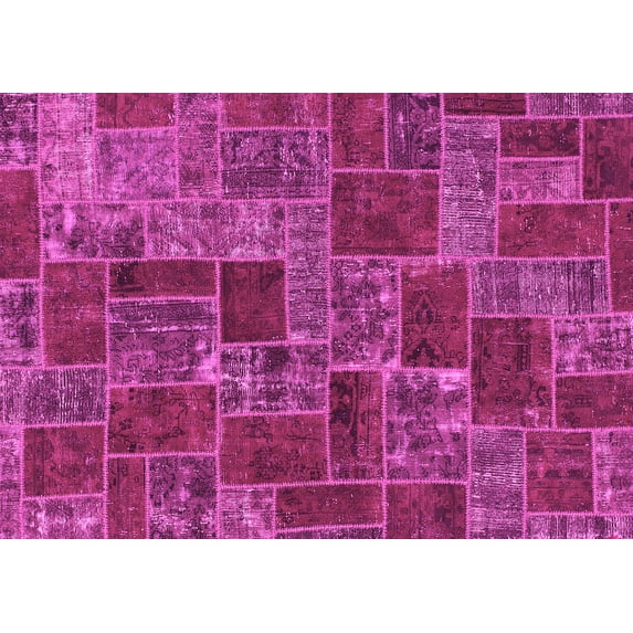 Ahgly Company Indoor Rectangle Abstract Pink Modern Area Rugs, 8' x 12'
