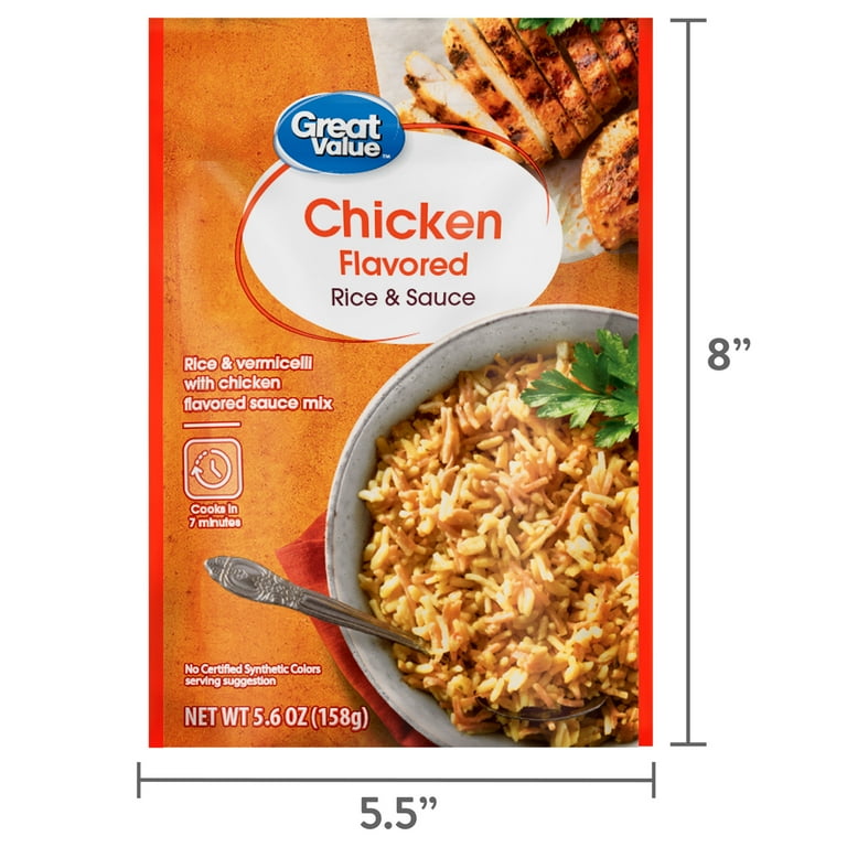 8 pack) Great Value Chicken Rice & Sauce, 5.6 oz - Walmart.com
