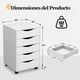 thumbnail image 2 of Archivador, Mueble de Oficina, Soporte para Impresora con Cinco Cajones, 40 × 66 × 60 cm (Blanco), 2 of 7