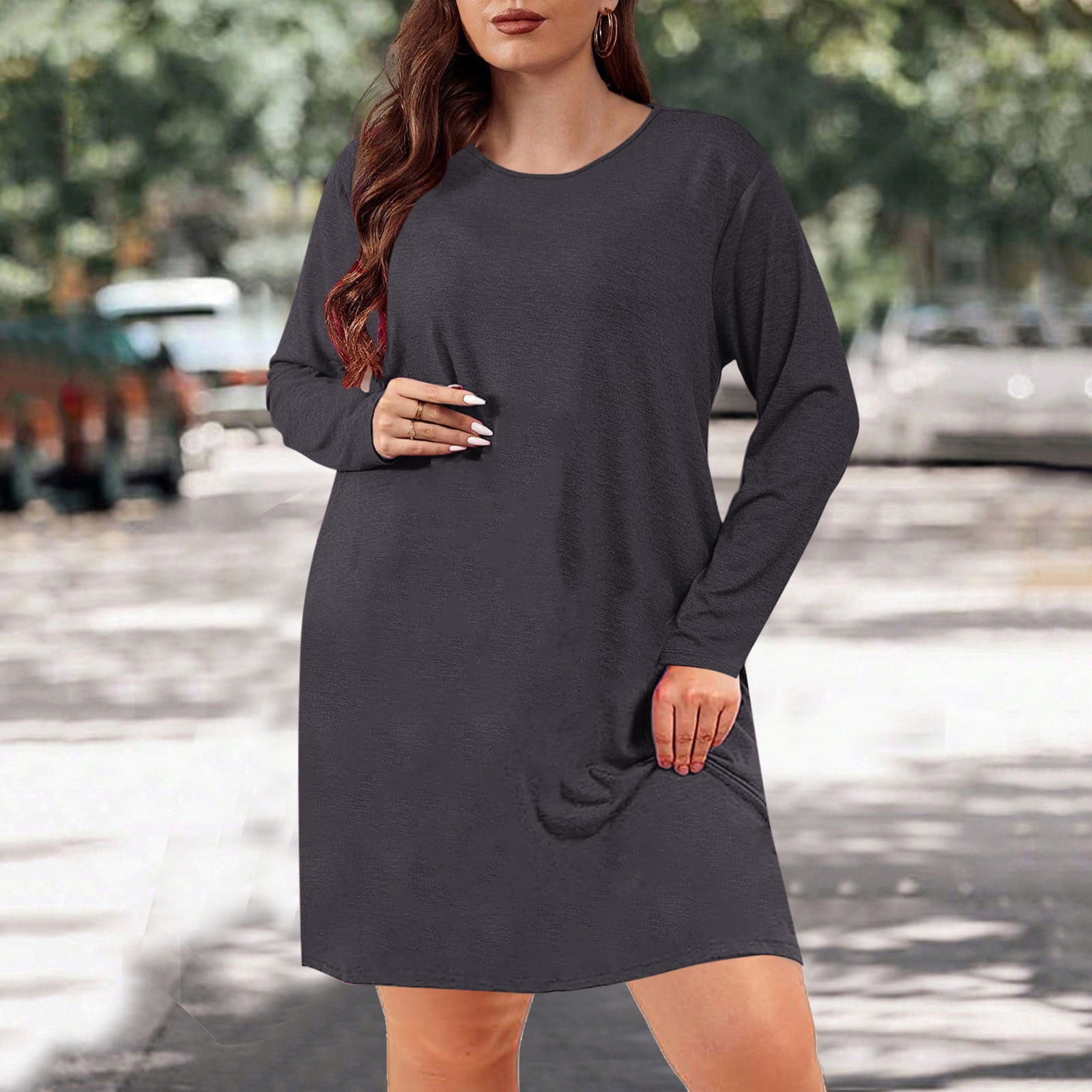 long sleeve maxi t shirt dress T-Shirt – 96% RAYON 4% SPANDEX Made In ASOS DESIGN Curve long sleeve