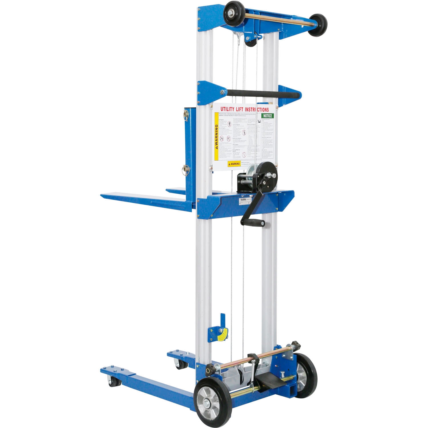 Global Industrial Lightweight Hand Operated Lift Truck, 500 Lb. Capacity Fixed Legs