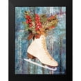 thumbnail image 2 of Bluebird Barn 12x14 Black Modern Framed Museum Art Print Titled - Winter Skate with Floral Spray, 2 of 5
