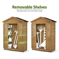 thumbnail image 5 of MCombo Outdoor Storage Cabinet, Waterproof Outside Storage Shed with 6 Shelves, Wooden Tool Shed with Lockable Door with Floor for Garden, Backyard, Patio, Lawn 1743, 5 of 8