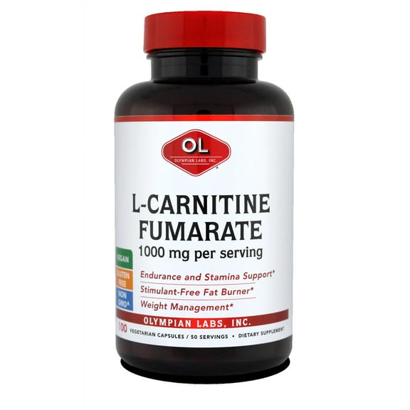 Olympian Labs L-Carnitine Fumarate 500 MG Capsules, 100 Ct