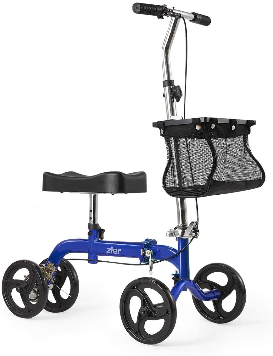 Zler Knee Scooter, Deluxe Steerable Knee Walker Knee Scooter Knee Cycle