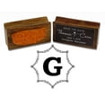 thumbnail image 1 of Printtoo Wood Mounted Rubber Stamp Octagon Celtic Swirl Frame Letter G Monogram Office Stationary, 1 of 5