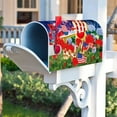 thumbnail image 5 of USA Patriotic Pansies Floral Watermelon Mailbox Cover with Magnetic Strip Summer Cardinal Mailbox Wraps Post Letter Box Cover Standard Size 21" X 18" for Garden Outdoor Yard Decor, 5 of 6