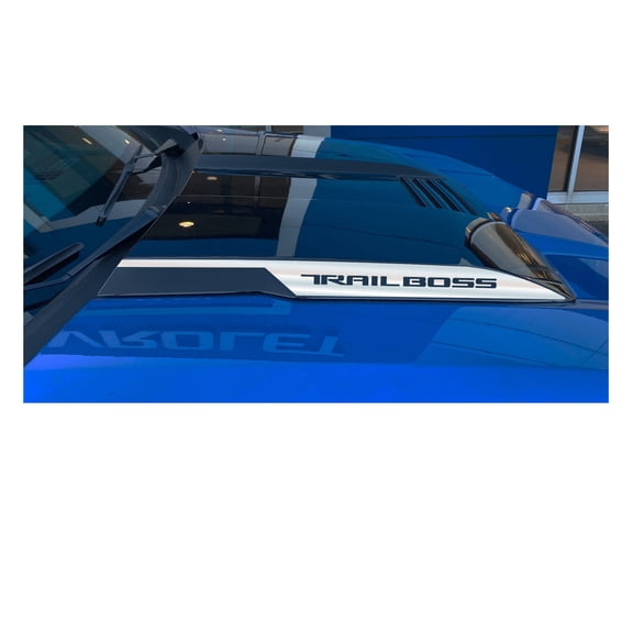 Chevy Silverado Trail Boss Chrome Hood Scoop Decals 2022-2025 Set of 2 - GM License