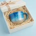 thumbnail image 6 of Handcrafted Ocean Wave Glass Mug - Coastal Beach Themed Coffee Cup, Unique Resin Art Drinkware for Iced Coffee/Tea, Stylish Home/Patio/Outdoor Mug, Gift for Beach Lovers 16 Oz, 6 of 6