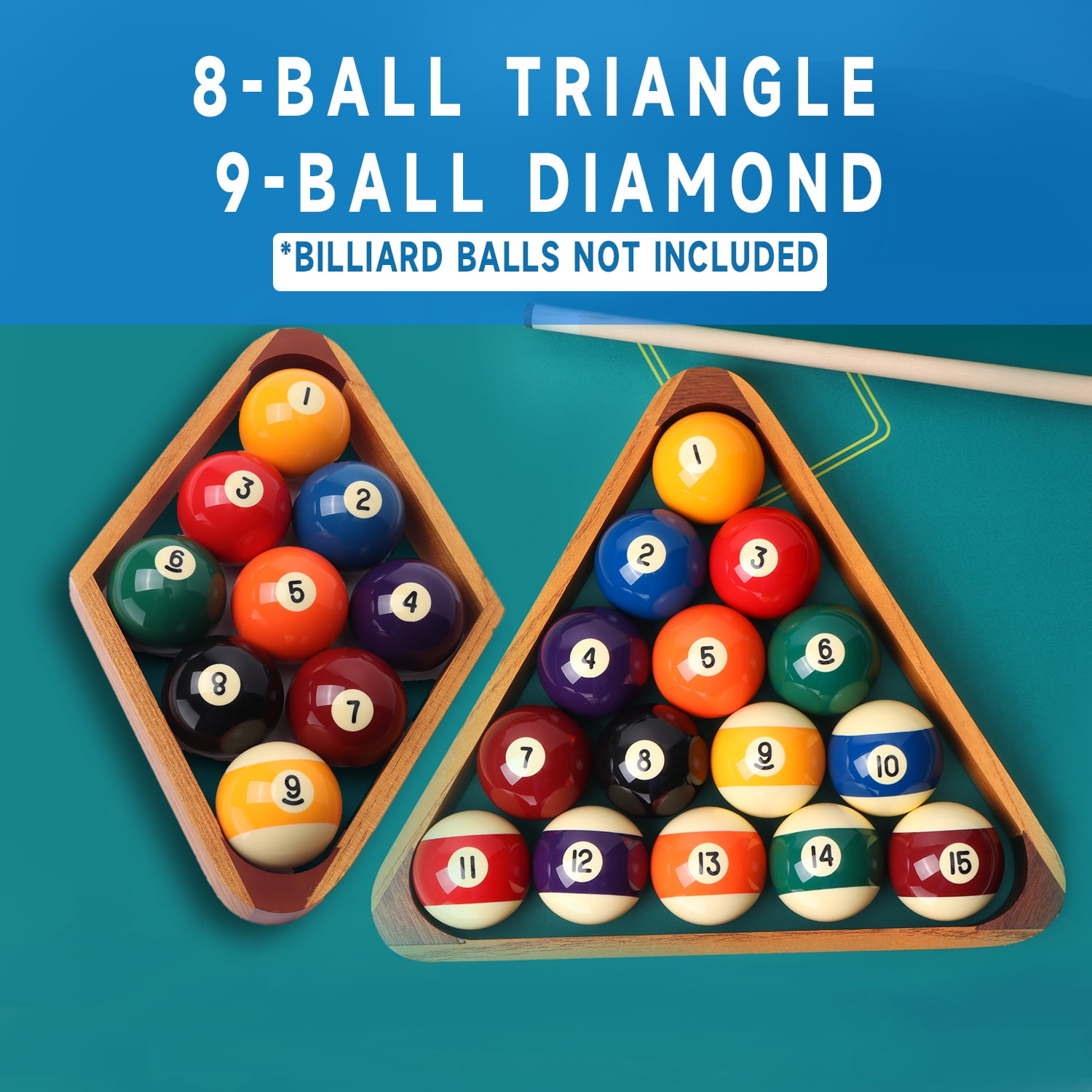 Pro Series TR9-F Doweled Wooden Billiard Ball 9-Ball Diamond