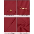 thumbnail image 5 of Merokeety Womens Summer Dresses Elegant Business A Line Bodycon Work Short Dress Wine l, 5 of 8