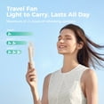 thumbnail image 4 of Aecooly Slim Portable Fan, Thin Handheld Fan, USB Rechargeable Mini, Personal [24H Max Cooling Time], Battery Powered Small Foldable Pocket for Travel, Summer, Gifts for Women&Men, Girls -Beige, 4 of 7