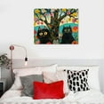 thumbnail image 4 of BCIIG Maud Lewis Three Black Cats-2" Art Canvas Wall Art Landscape Painting on Canvas Wall Art for Living Room Bathroom Decor Ready to Hang for Bedroom Modern Home Decor 20" x 16" 20x16in, 4 of 5