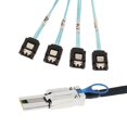 thumbnail image 4 of facefd Mini-SAS 26P SFF-8088 TO 4x SATA 7Pin 6Gb/s Adapter Cable 30AGW & Latch 0.5M, 4 of 9