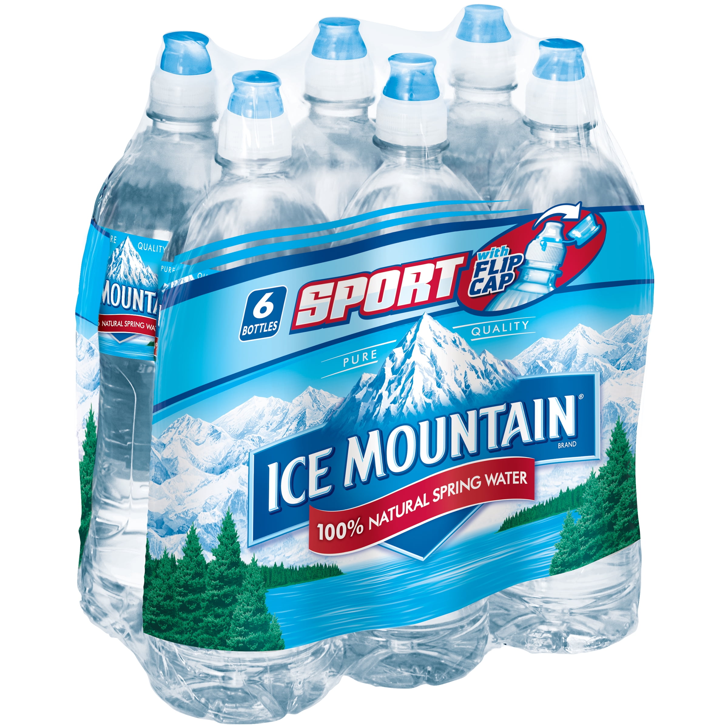 Ice Mountain 100% Natural Spring Water, 23.7 fl oz, 6 ct by Nestle Waters North America