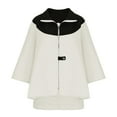 thumbnail image 3 of Wancir Womens Long Coat Classic Zip Up Casual Winter Wool Blend Over Pea Coats Long Jackets, 3 of 5