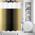 thumbnail image 2 of No Hook Shower Curtain, Yellow Black Ombre Shower Curtains for Bathroom with See Through Top Window, Modern Gradient Abstract Art Waterproof & Washable Bath Curtain Stall 48"x72", 2 of 9
