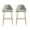 Stone and Gold, variant on Gracie Stone and Black Leatherette Barstool with Steel Legs - Set of 2