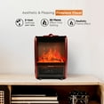 thumbnail image 5 of Comfort Zone Electric Fireplace Space Heater with Realistic 3D Flame, Red, 5 of 7