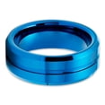 thumbnail image 2 of Blue Wedding Ring,Tungsten Wedding Ring,8mm Wedding Ring,Tungsten Carbide Ring,Engagement Ring, 2 of 4