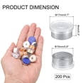 thumbnail image 2 of Uxcell Tapas Flip Off de 15 mm 200PCS Sellos Sin Bisel Tapas Flip Off para Viales de Vidrio Botellas Liofilizadas, Transparente/Plateado Mate, 2 of 6