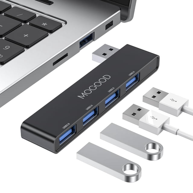 Divisor USB MOGOOD para Portátil Adaptador Multipuerto Expansor de Puerto USB 3.0 para Computadora