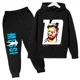 thumbnail image 3 of Conjunto de sudadera con capucha para niños y pantalones deportivos de 2 piezas para niños y niñas Ropa infantil con estampado de Messi Ropa de bebé, 3 of 5
