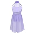 thumbnail image 2 of CHICTRY Big Girls Ruched Lyrical Ballet Dance Dress Contemporary Dance Costume Lavender 14, 2 of 7