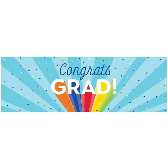 Rainbow Grad Banner, 1 ct
