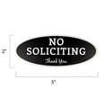 thumbnail image 3 of No Soliciting Sign ? Digitally Printed Indoor/Outdoor Sign ? Durable UV and Weather Resistant (Small - 2" x 5", Black with White Letters), 3 of 3