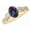 Alexandrite, variant on 1 to 5.5 Carat Oval 14K Yellow Gold Natural Gemstone and Diamond Engagement Ring (AAAA Heirloom Quality) Diamond 1 Carat Size: 9