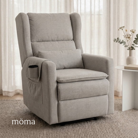 Sillon Reclinable Giratorio Con Mecedora Möma Nido Gris Claro