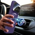 thumbnail image 3 of Magnetic Series Designed for iPhone Case,[Compatible with MagSafe][Military Drop & Camera Lens Protection],Large Window Ring Holder Stand Shockproof Cover (Cypress,iPhone 15 Pro), 3 of 6