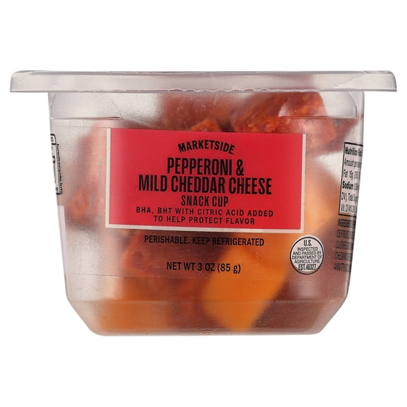 Marketside Pepperoni & Mild Cheddar Snack Cup, 3 oz, 1 Count