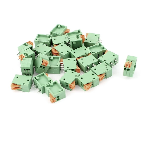 Unique Bargains 25Pcs KF141R 2Position 2.54mm Pitch 4 Spring Terminal Blocks Connectors 150V 2A