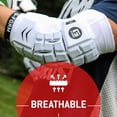 thumbnail image 4 of Almohadillas para brazos G-Form Unhinged Lacrosse, transpirables, blancas, para adultos, L, 4 of 8