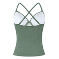 thumbnail image 2 of Hilor Womens Underwire Tankini Top Swimwear Twist V Neck Swimsuits Tummy Control Crossback Bathing Suits Top Only, 2 of 7